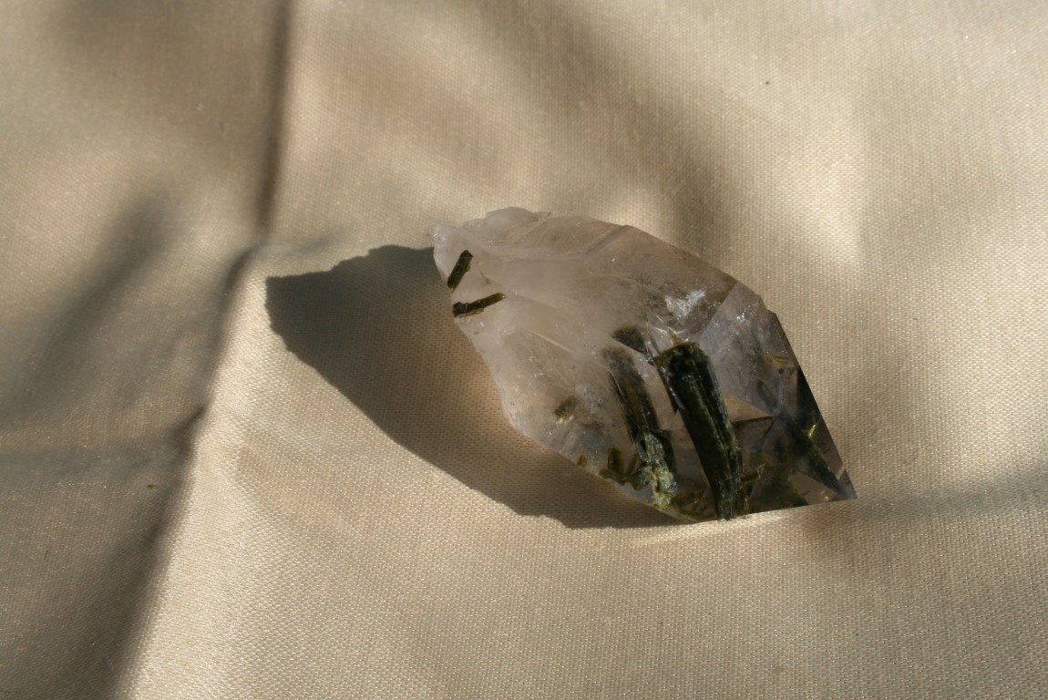 Epidote in Quartz release of negativity and attracting positive patterns 4612